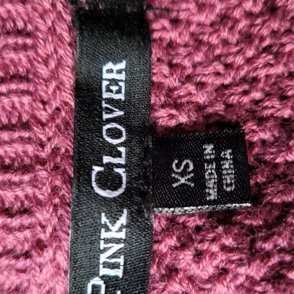 COPY - Pink Clover Stripe Knit Long Sleeve Sweater XS - Picture 6 of 8